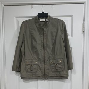 Chico's Lightweight Cotton Jacket Large
